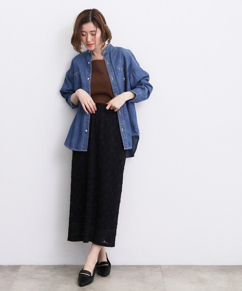 Lee(リー)の「【Lee×grove別注】DENIM BOWTIE SHIRTS(シャツ/ブラウス・レディース・ネイビー/ブルー系その他・02/01)」の15枚目の写真