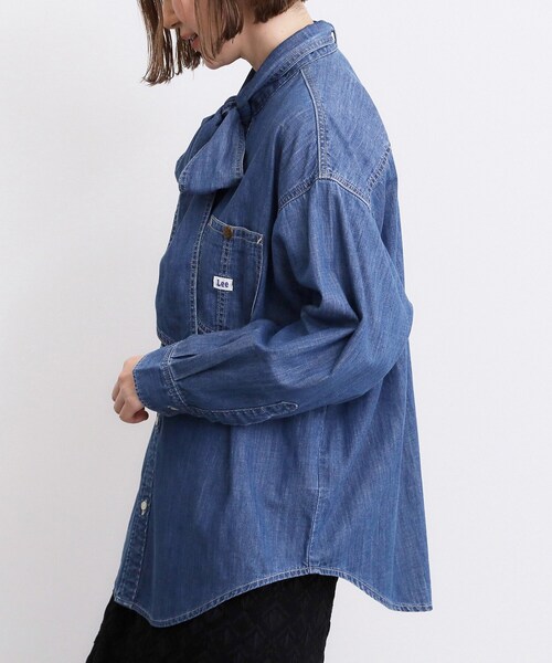 Lee(リー)の「【Lee×grove別注】DENIM BOWTIE SHIRTS(シャツ/ブラウス・レディース・ネイビー/ブルー系その他・02/01)」の18枚目の写真