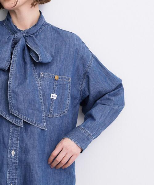 Lee(リー)の「【Lee×grove別注】DENIM BOWTIE SHIRTS(シャツ/ブラウス・レディース・ネイビー/ブルー系その他・02/01)」の21枚目の写真