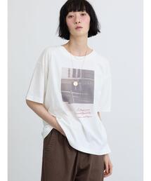 Samansa Mos2 | 【接触冷感】転写プリントTシャツ(Tシャツ/カットソー)