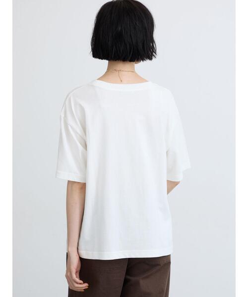Samansa Mos2(サマンサ モスモス)の「【接触冷感】転写プリントTシャツ(Tシャツ/カットソー・レディース・グレー/チャコールグレー/オフホワイト・F)」の19枚目の写真