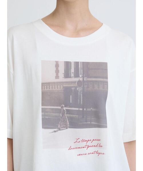 Samansa Mos2(サマンサ モスモス)の「【接触冷感】転写プリントTシャツ(Tシャツ/カットソー・レディース・グレー/チャコールグレー/オフホワイト・F)」の20枚目の写真