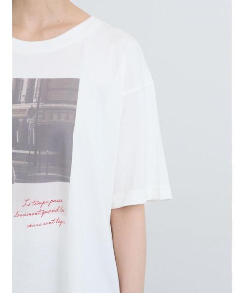 Samansa Mos2(サマンサ モスモス)の「【接触冷感】転写プリントTシャツ(Tシャツ/カットソー・レディース・グレー/チャコールグレー/オフホワイト・F)」の21枚目の写真