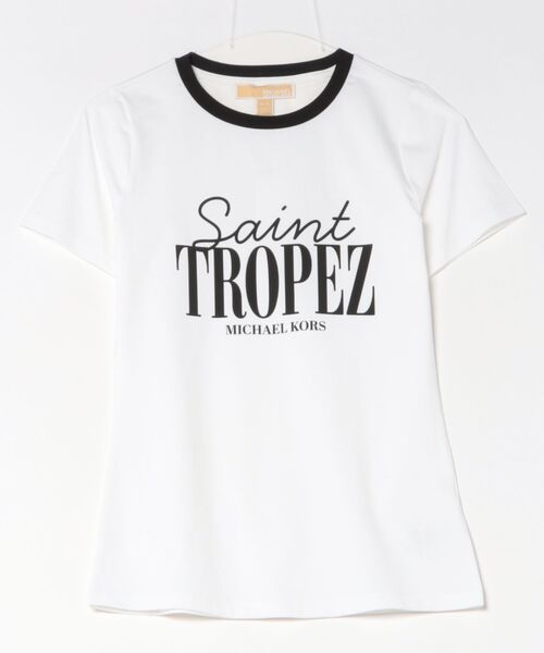 MICHAEL KORS(マイケルコース)の「ST. TROPEZ ストレッチ コットン Tシャツ(Tシャツ/カットソー・レディース・ホワイト・XS)」の1枚目の写真