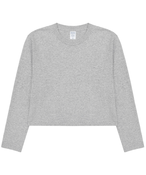 C WEAR BY THE GENIUS(シーウェアバイザジーニアス)の「オーバーサイズロングスリーブクロップTシャツグレー(Tシャツ/カットソー・レディース・その他・SMALL/MEDIUM/LARGE/X-LARGE/XX-LARGE)」の3枚目の写真