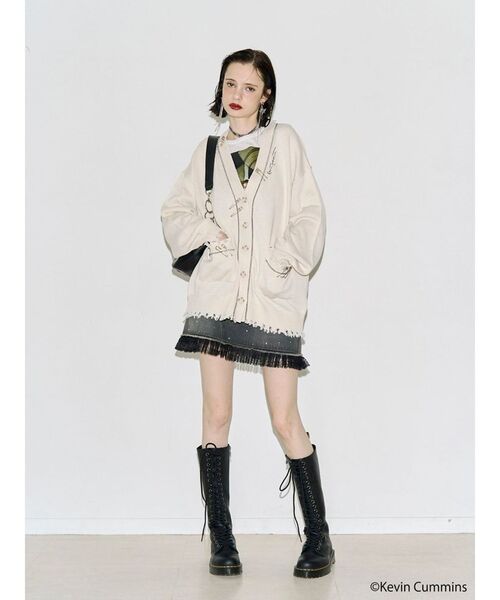 jouetie(ジュエティ)の「ビジューデニムミニスカート(デニムスカート・レディース・ピンク/ブラック・MEDIUM/SMALL)」の12枚目の写真