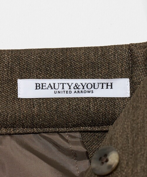 BEAUTY&YOUTH UNITED ARROWS（ビューティーアンドユースユナイテッドアローズ）の「ツイードライク レイヤータック ワイドパンツ ウォッシャブル（その他パンツ・レディース・モカ/ダークグレー/ダークブラウン・XS/M/S）」の17枚目の写真