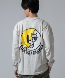【SIDEWAY STANCE】ドリップスマイリー 長袖Tシャツ