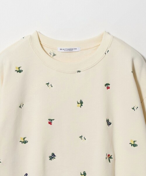 BEAUTY&YOUTH UNITED ARROWS(ビューティーアンドユースユナイテッドアローズ)の「コットン エンブロイダリー スウェット プルオーバー(スウェット・レディース・ダークグレー/オフホワイト・FREE)」の8枚目の写真