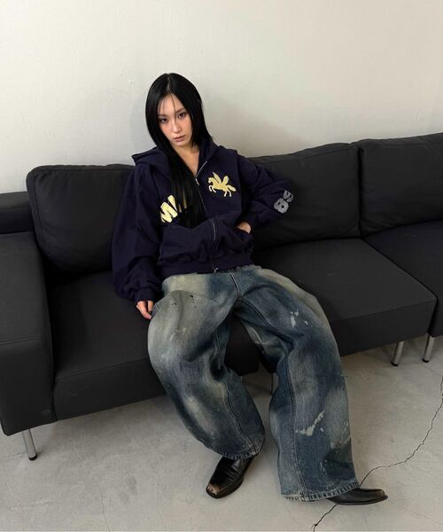 Midnight Move(ミッドナイトムーブ)の「mid horse zip up (grey)(パーカー・レディース・その他・FREE)」の6枚目の写真