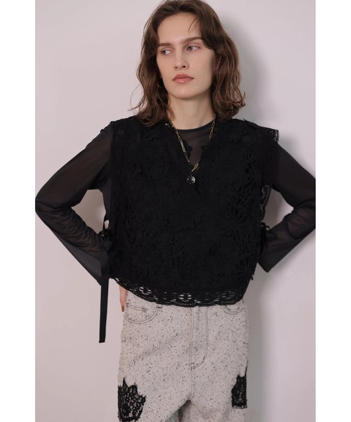 CADUNE（カデュネ）の「ニードルパンチデニム（その他パンツ・レディース・ロイヤルブルー/ホワイト・34/36/38/40）」の8枚目の写真