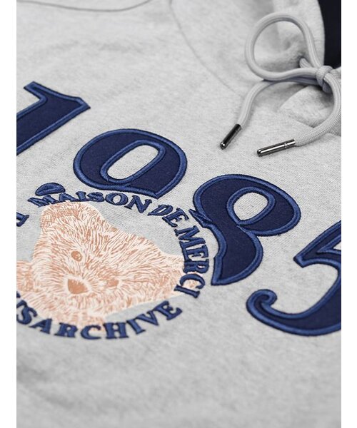 FABULOUS ARCHIVE（ファビュラスアーカイブ）の「[キモ選択]ウィメンズ クロップ ベアフレンズ エンボス刺繍 フード グレー(FCB3TS359W)（パーカー・レディース・グレー・MEDIUM/LARGE/M/L）」の4枚目の写真