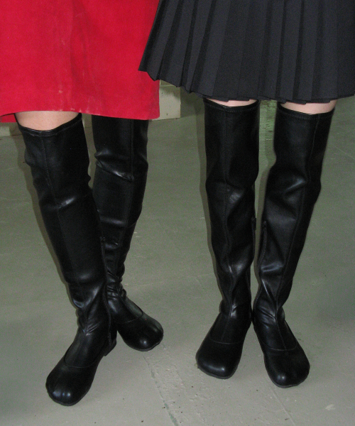 FOGGY MOODY(ポギムディ)の「Toe 0058. スパンデックス ニーハイブーツ(ブーツ・レディース・ブラック・22.5cm/23cm/23.5cm/24cm/24.5cm/25cm)」の3枚目の写真