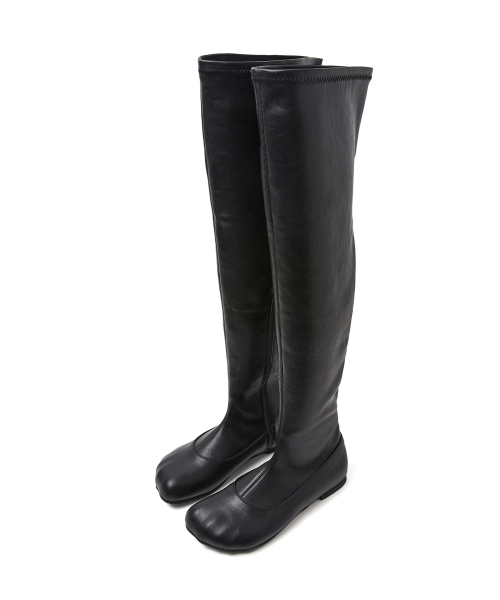 FOGGY MOODY(ポギムディ)の「Toe 0058. スパンデックス ニーハイブーツ(ブーツ・レディース・ブラック・22.5cm/23cm/23.5cm/24cm/24.5cm/25cm)」の9枚目の写真