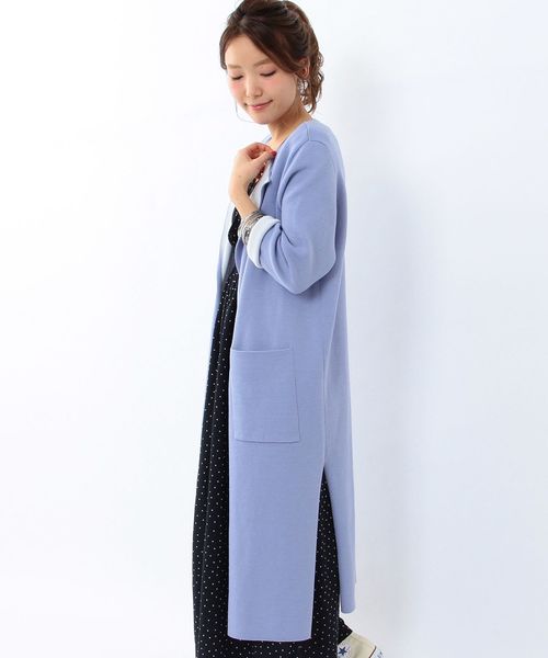 Another Edition(アナザーエディション)の「ノーカラーロングガウン/AEBC N/C LONG GOWN◆(カーディガン/ボレロ・レディース・ライトグレー/ベージュ/ライトブルー・フリー)」の3枚目の写真