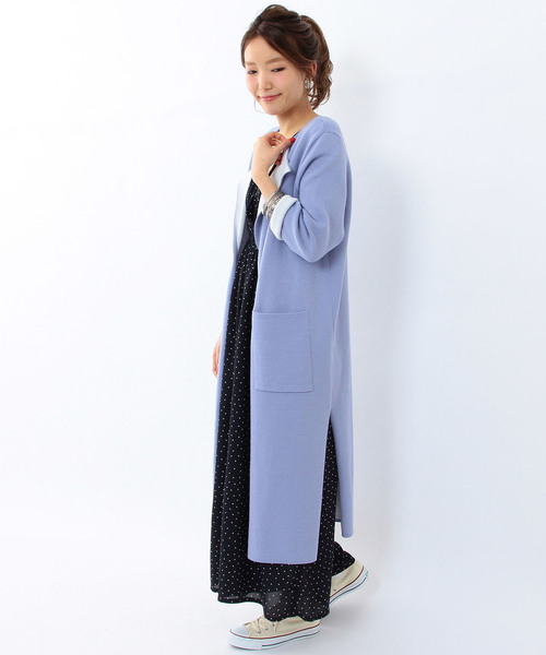 Another Edition(アナザーエディション)の「ノーカラーロングガウン/AEBC N/C LONG GOWN◆(カーディガン/ボレロ・レディース・ライトグレー/ベージュ/ライトブルー・フリー)」の22枚目の写真