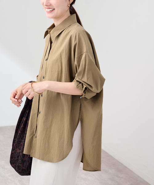 FRAMeWORK(フレームワーク)の「LAYERED SHIRT(シャツ/ブラウス・レディース・ホワイト/ブラック/ベージュ・FREE)」の3枚目の写真