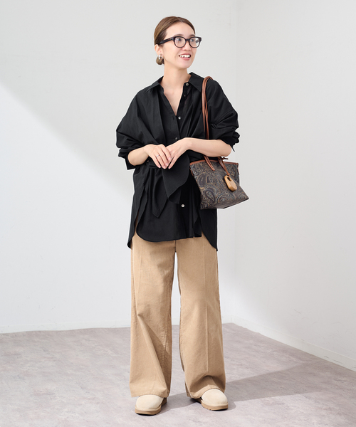 FRAMeWORK(フレームワーク)の「LAYERED SHIRT(シャツ/ブラウス・レディース・ホワイト/ブラック/ベージュ・FREE)」の4枚目の写真