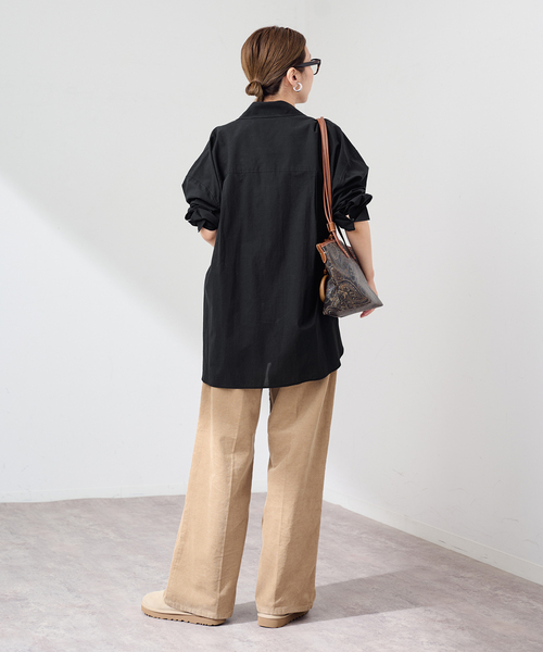 FRAMeWORK(フレームワーク)の「LAYERED SHIRT(シャツ/ブラウス・レディース・ホワイト/ブラック/ベージュ・FREE)」の6枚目の写真
