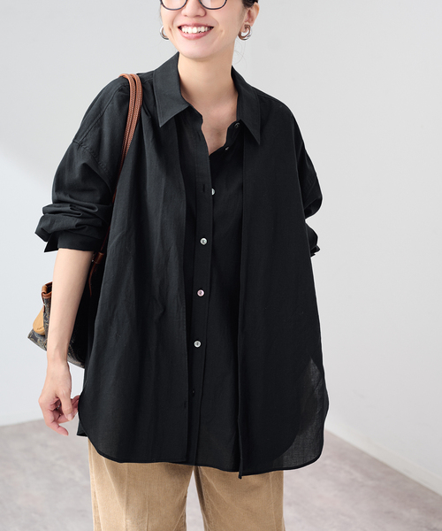 FRAMeWORK(フレームワーク)の「LAYERED SHIRT(シャツ/ブラウス・レディース・ホワイト/ブラック/ベージュ・FREE)」の7枚目の写真