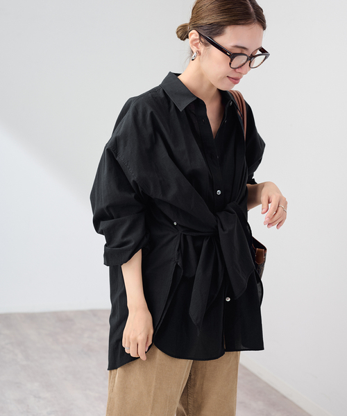 FRAMeWORK(フレームワーク)の「LAYERED SHIRT(シャツ/ブラウス・レディース・ホワイト/ブラック/ベージュ・FREE)」の9枚目の写真