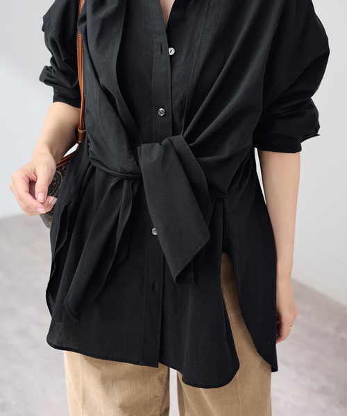 FRAMeWORK(フレームワーク)の「LAYERED SHIRT(シャツ/ブラウス・レディース・ホワイト/ブラック/ベージュ・FREE)」の11枚目の写真