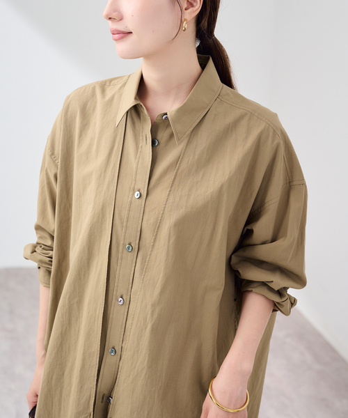 FRAMeWORK(フレームワーク)の「LAYERED SHIRT(シャツ/ブラウス・レディース・ホワイト/ブラック/ベージュ・FREE)」の21枚目の写真