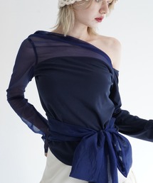 courser asymmetry sheer top