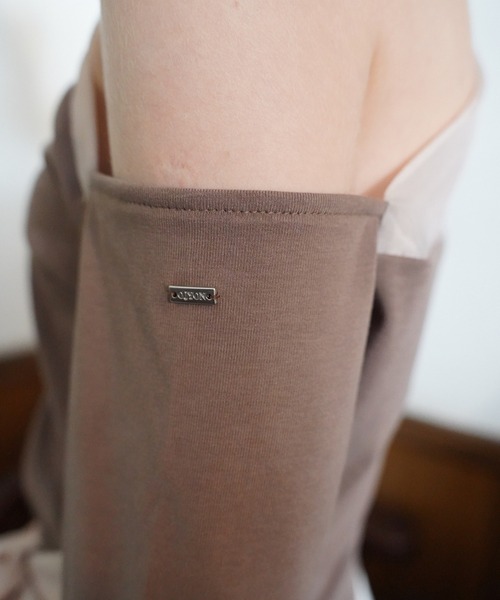 OJYON(オジョン)の「courser asymmetry sheer top(その他トップス・レディース・クリーム/ブラウン/ネイビー・FREE)」の8枚目の写真