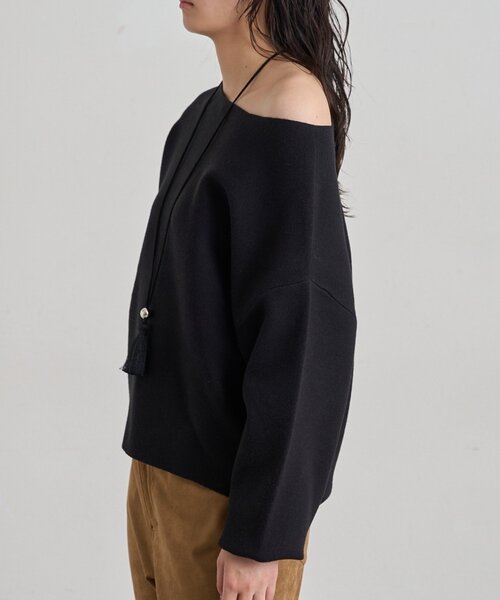 LOUNGEDRESS(ラウンジドレス)の「《セットアップ可》スウェットライクドルマンニット(ニット/セーター・レディース・レッド/グレー/ブラック/ライトベージュ・FREE)」の6枚目の写真