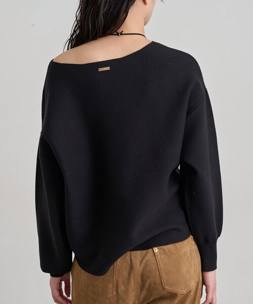 LOUNGEDRESS(ラウンジドレス)の「《セットアップ可》スウェットライクドルマンニット(ニット/セーター・レディース・レッド/グレー/ブラック/ライトベージュ・FREE)」の7枚目の写真