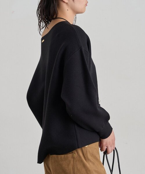 LOUNGEDRESS(ラウンジドレス)の「《セットアップ可》スウェットライクドルマンニット(ニット/セーター・レディース・レッド/グレー/ブラック/ライトベージュ・FREE)」の8枚目の写真