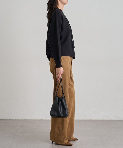 LOUNGEDRESS(ラウンジドレス)の「《セットアップ可》スウェットライクドルマンニット(ニット/セーター・レディース・レッド/グレー/ブラック/ライトベージュ・FREE)」の12枚目の写真