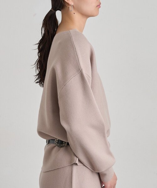 LOUNGEDRESS(ラウンジドレス)の「《セットアップ可》スウェットライクドルマンニット(ニット/セーター・レディース・レッド/グレー/ブラック/ライトベージュ・FREE)」の20枚目の写真