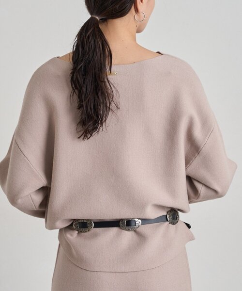 LOUNGEDRESS(ラウンジドレス)の「《セットアップ可》スウェットライクドルマンニット(ニット/セーター・レディース・レッド/グレー/ブラック/ライトベージュ・FREE)」の21枚目の写真
