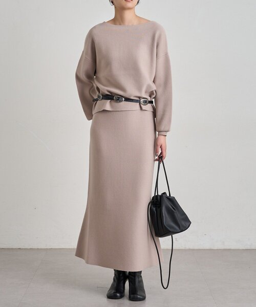 LOUNGEDRESS(ラウンジドレス)の「《セットアップ可》スウェットライクドルマンニット(ニット/セーター・レディース・レッド/グレー/ブラック/ライトベージュ・FREE)」の22枚目の写真