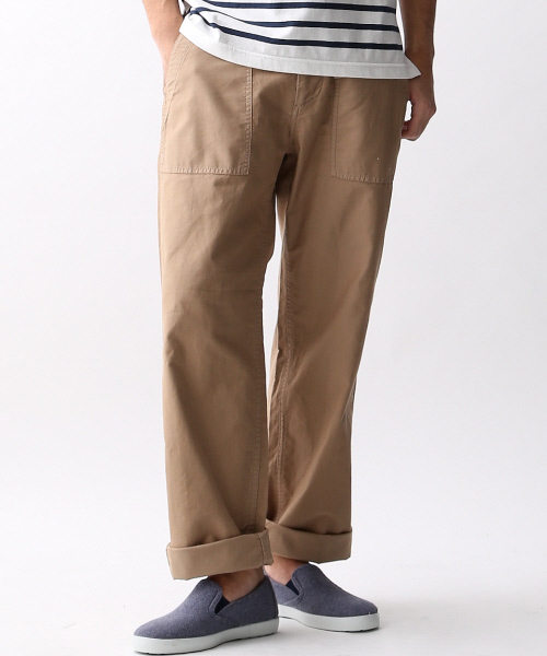 MYSELF ABAHOUSE(マイセルフアバハウス)の「ミリタリーモールスキンリラックスパンツ(その他パンツ・メンズ・ベージュ/カーキ・SMALL/LARGE/MEDIUM)」の1枚目の写真