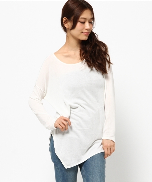 rienda（リエンダ）の「backクロスニットTOP（ニット/セーター・レディース・オレンジ系その他/ホワイト/ライトピンク/ブラック・FREE）」の11枚目の写真