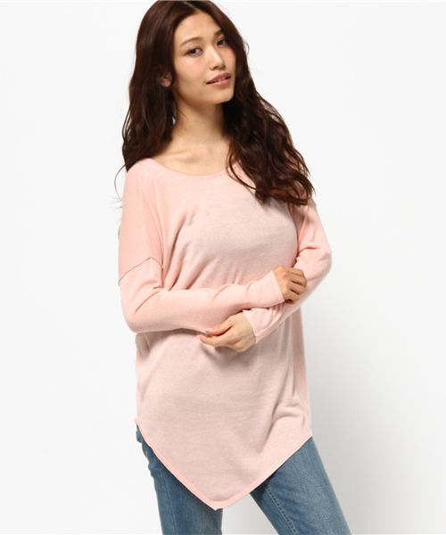 rienda（リエンダ）の「backクロスニットTOP（ニット/セーター・レディース・オレンジ系その他/ホワイト/ライトピンク/ブラック・FREE）」の13枚目の写真