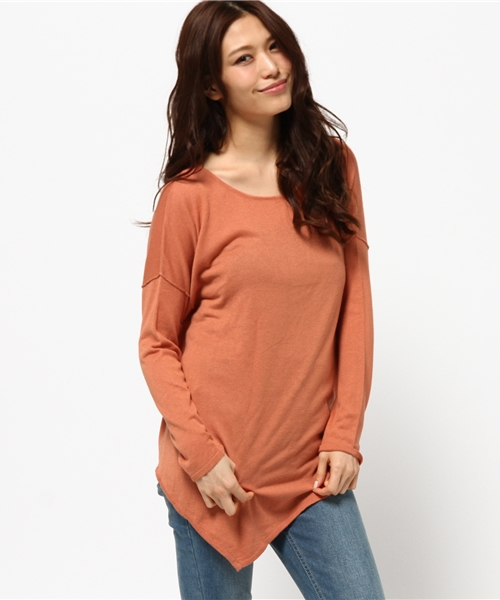 rienda（リエンダ）の「backクロスニットTOP（ニット/セーター・レディース・オレンジ系その他/ホワイト/ライトピンク/ブラック・FREE）」の14枚目の写真