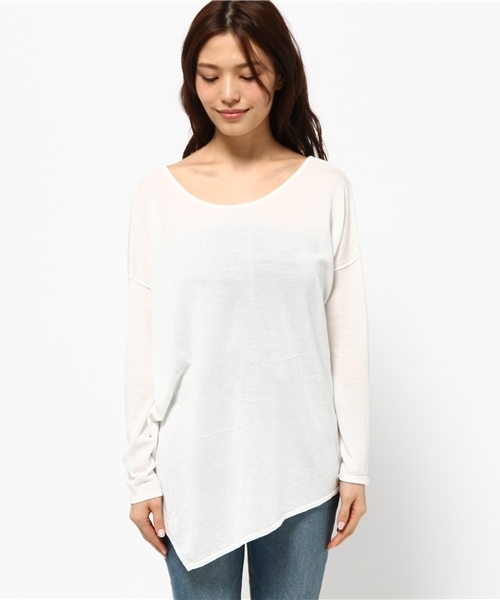 rienda（リエンダ）の「backクロスニットTOP（ニット/セーター・レディース・オレンジ系その他/ホワイト/ライトピンク/ブラック・FREE）」の5枚目の写真