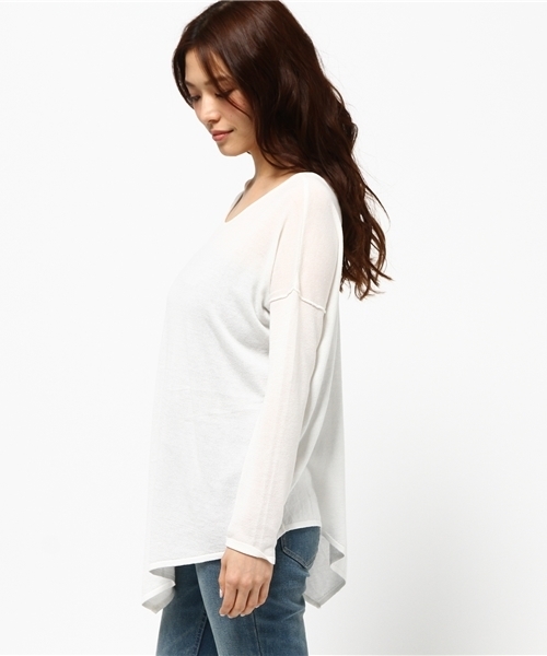 rienda（リエンダ）の「backクロスニットTOP（ニット/セーター・レディース・オレンジ系その他/ホワイト/ライトピンク/ブラック・FREE）」の6枚目の写真