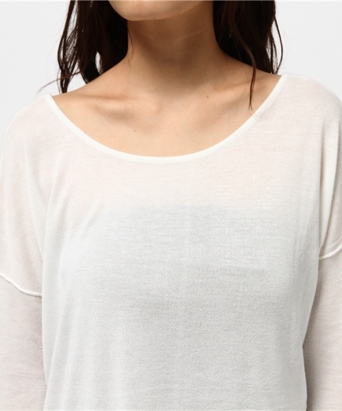 rienda（リエンダ）の「backクロスニットTOP（ニット/セーター・レディース・オレンジ系その他/ホワイト/ライトピンク/ブラック・FREE）」の8枚目の写真