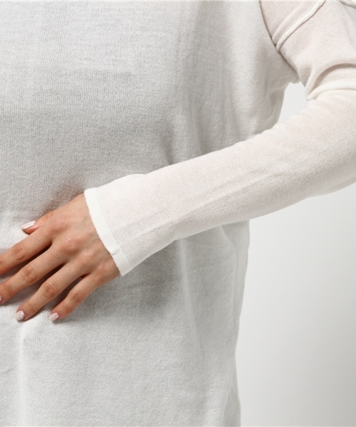 rienda（リエンダ）の「backクロスニットTOP（ニット/セーター・レディース・オレンジ系その他/ホワイト/ライトピンク/ブラック・FREE）」の9枚目の写真