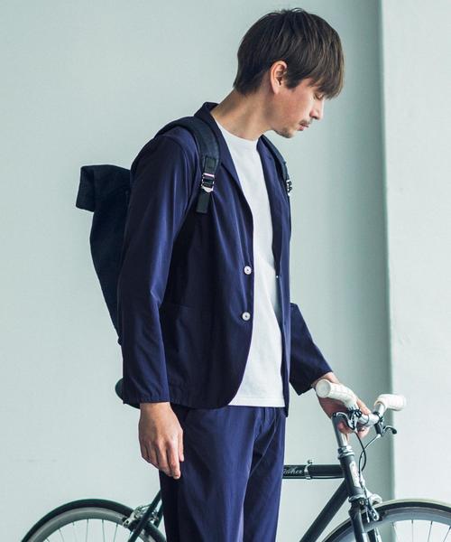 green label relaxing(グリーンレーベルリラクシング)の「KC 2WAY/STRC ポケッタブル シャツジャケット◆(テーラードジャケット・メンズ・ブラック/ネイビー・SMALL/MEDIUM/LARGE/X-LARGE)」の1枚目の写真