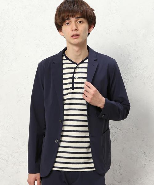 green label relaxing(グリーンレーベルリラクシング)の「KC 2WAY/STRC ポケッタブル シャツジャケット◆(テーラードジャケット・メンズ・ブラック/ネイビー・SMALL/MEDIUM/LARGE/X-LARGE)」の5枚目の写真