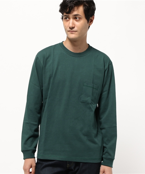 AMERICAN RAG CIE(アメリカンラグシー)の「アメリカンコットン クルーネック 長袖 Tシャツ(Tシャツ/カットソー・メンズ・ホワイト/ベージュ/ダークグリーン/ダークネイビー・1/2/3)」の18枚目の写真