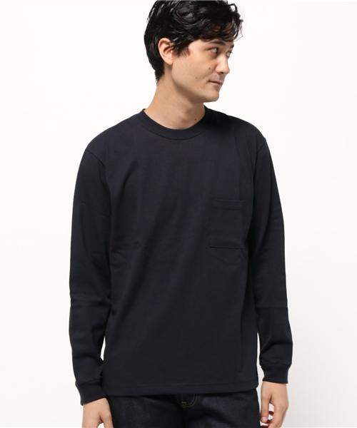 AMERICAN RAG CIE(アメリカンラグシー)の「アメリカンコットン クルーネック 長袖 Tシャツ(Tシャツ/カットソー・メンズ・ホワイト/ベージュ/ダークグリーン/ダークネイビー・1/2/3)」の19枚目の写真