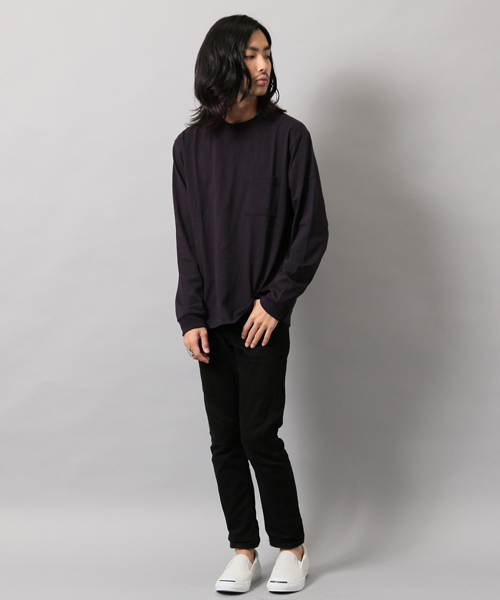 AMERICAN RAG CIE(アメリカンラグシー)の「アメリカンコットン クルーネック 長袖 Tシャツ(Tシャツ/カットソー・メンズ・ホワイト/ベージュ/ダークグリーン/ダークネイビー・1/2/3)」の15枚目の写真