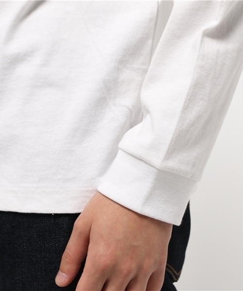 AMERICAN RAG CIE(アメリカンラグシー)の「アメリカンコットン クルーネック 長袖 Tシャツ(Tシャツ/カットソー・メンズ・ホワイト/ベージュ/ダークグリーン/ダークネイビー・1/2/3)」の5枚目の写真